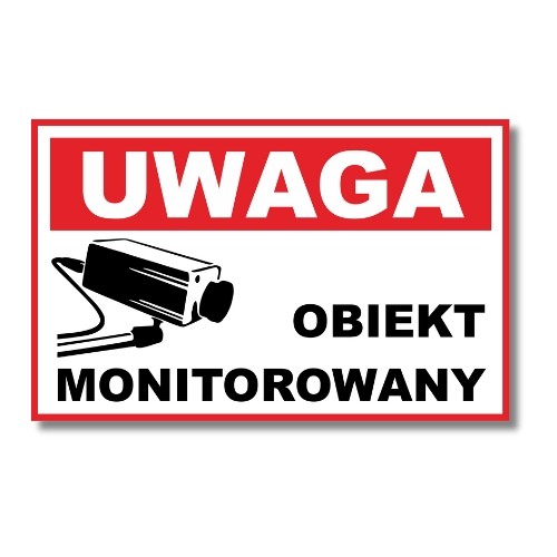 Tabliczka Uwaga Obiekt Monitorowany (1)