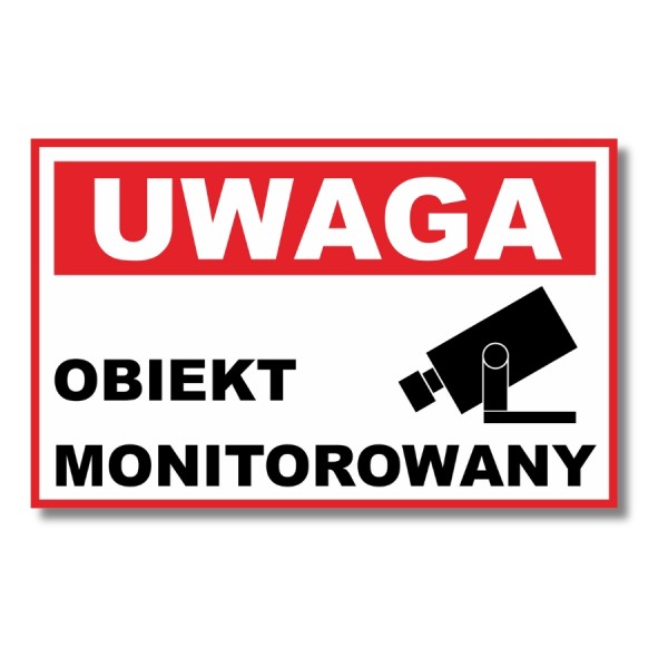 Tabliczka Uwaga Obiekt Monitorowany (1)