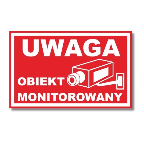 Tabliczka Uwaga Obiekt Monitorowany (1)