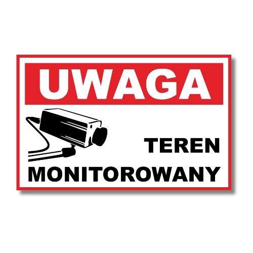 Tabliczka Uwaga Teren Monitorowany (1)