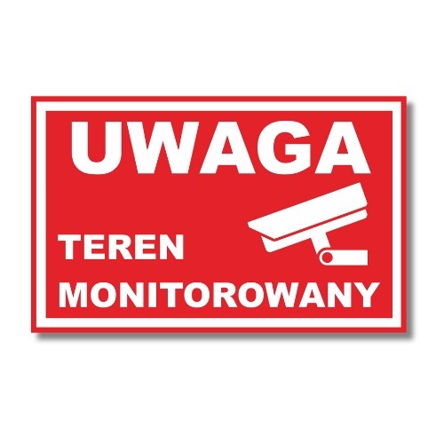Tabliczka Uwaga Teren Monitorowany (1)