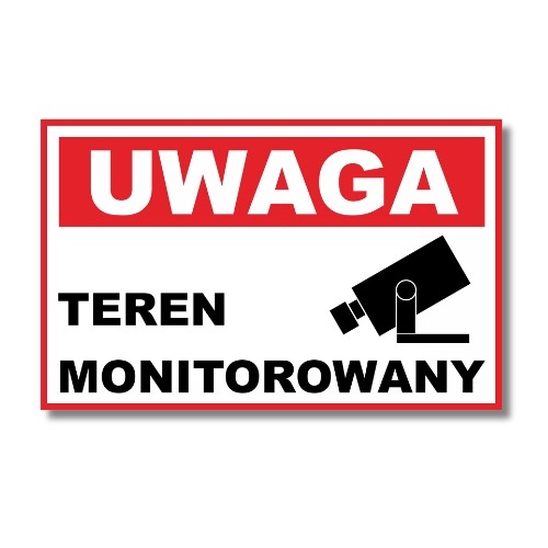 Tabliczka Uwaga Teren Monitorowany (1)