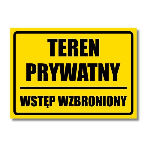 Tabliczka Teren Prywatny Wstęp Wzbroniony (1)