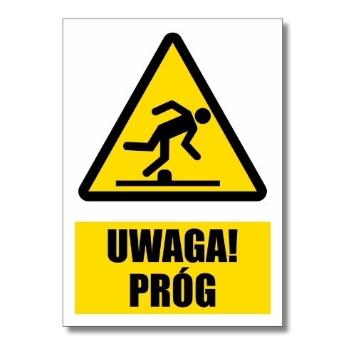 Tabliczka Uwaga! Próg (1)