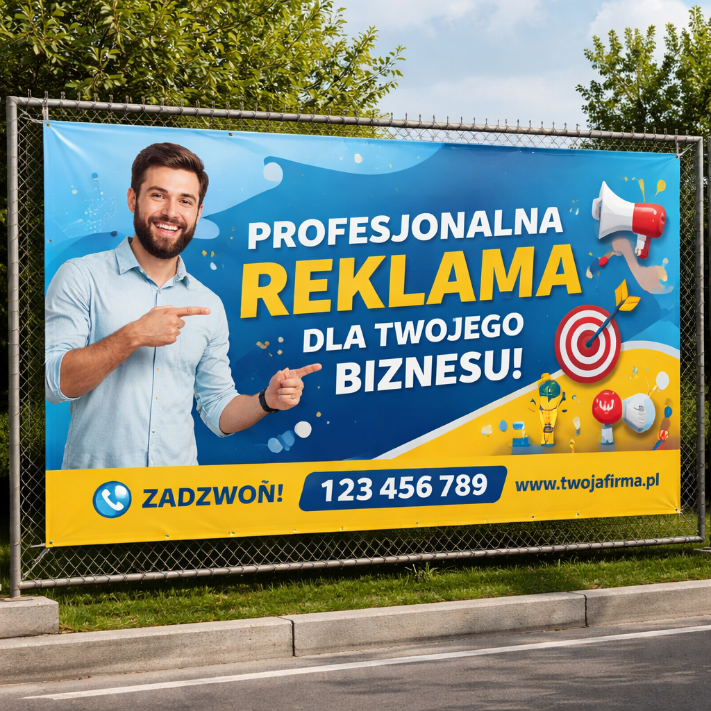 Baner reklamowy na wymiar &mdash; przykład realizacji (druk outdoor)