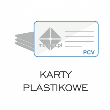 Karty plastikowe PVC 0,5mm przezroczyste