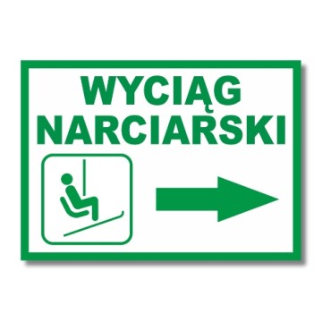 Tabliczka Wyciąg Narciarski